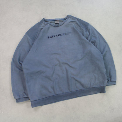 RARE 00s Nike Sweatshirt Blue - (XL)