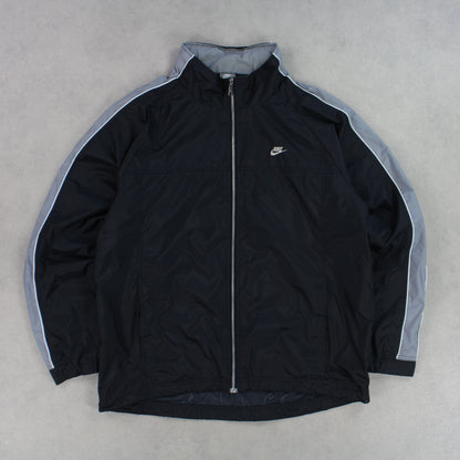 RARE 00s Nike Track Jacket Black - (L)