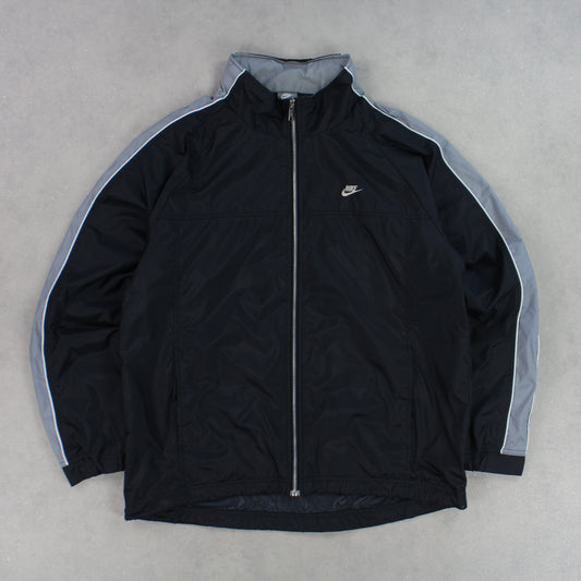 RARE 00s Nike Track Jacket Black - (L)