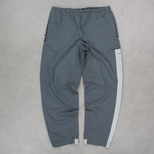 RARE 00s Nike Trackpants Grey - (M)