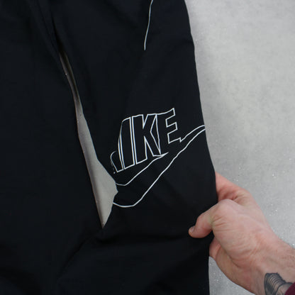 RARE 00s Baggy Nike Trackpants Black - (L)