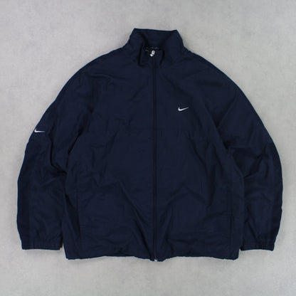 RARE 00s Nike Track Jacket Navy - (L)