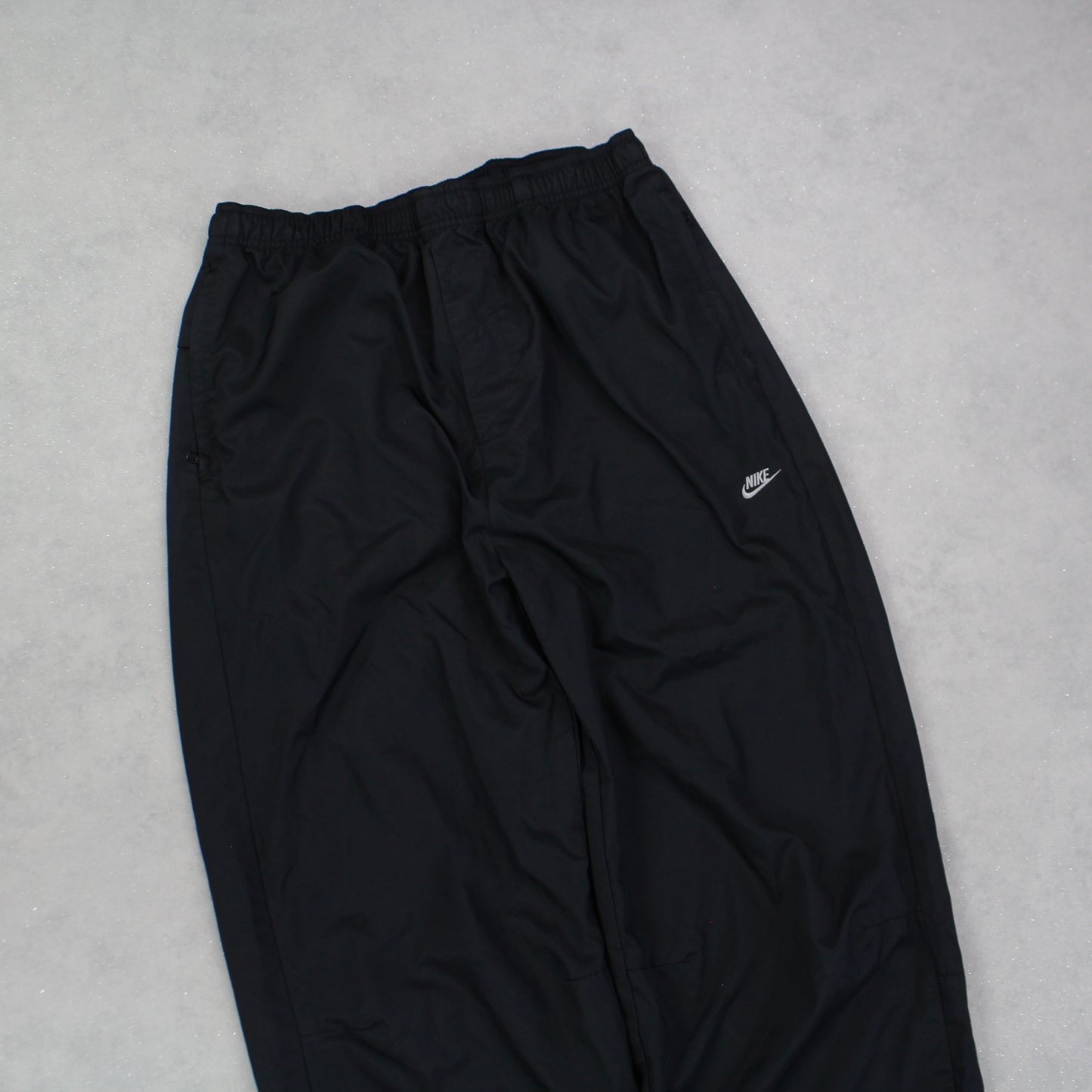 RARE 00s Nike Baggy Trackpants Black - (M)