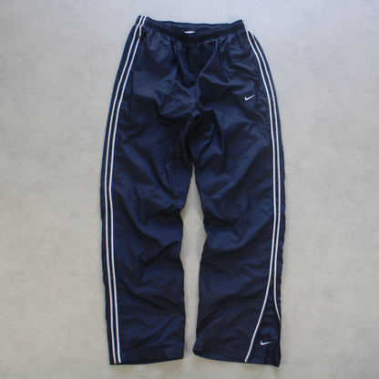 SUPER RARE 2000s Baggy Nike Trackpants Navy - (M)