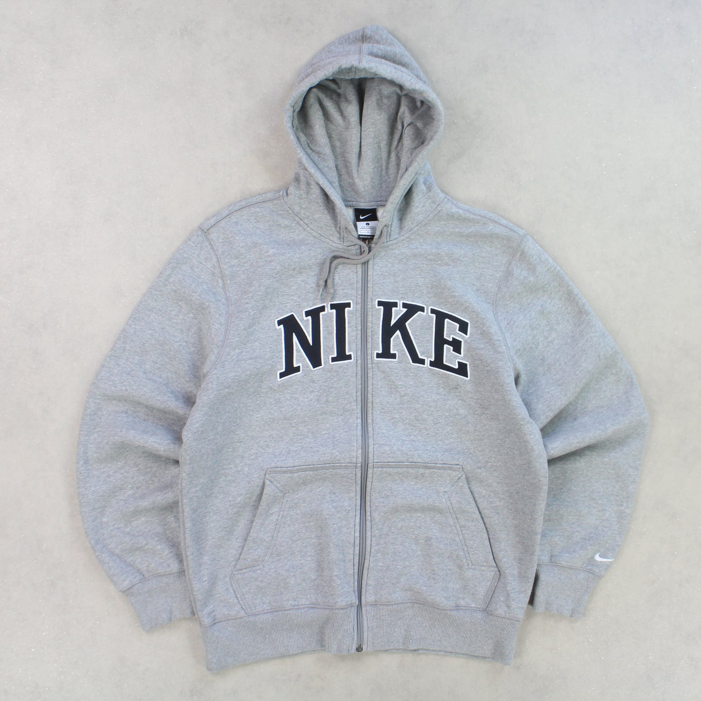 RARE 00s Nike Zip Up Hoodie Grey - (XL)