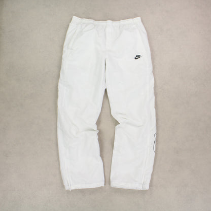 RARE 00s Nike Trackpants White - (L)