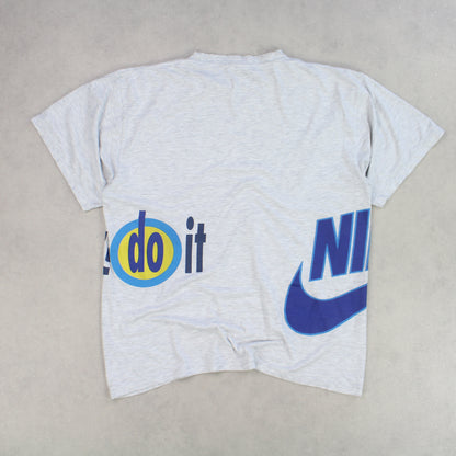 RARE 90s Nike Just Do It T-Shirt Grey - (XL)