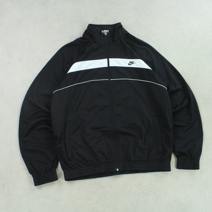 RARE 00s Nike Track Jacket Black - (S)