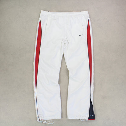 SUPER RARE 00s Nike Trackpants White - (XL)