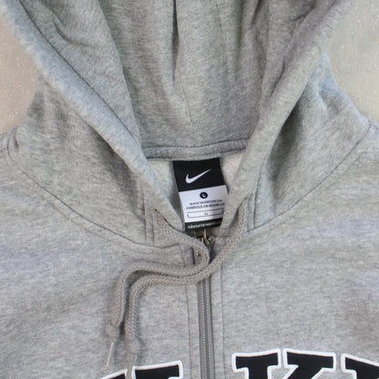 RARE 00s Nike Zip Up Hoodie Grey - (XL)