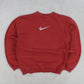 RARE Vintage 00s Nike Swoosh Sweatshirt Burgundy - (S)