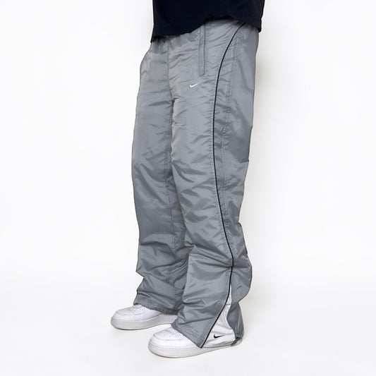 SUPER RARE 2000s Nike Trackpants Grey - (L)