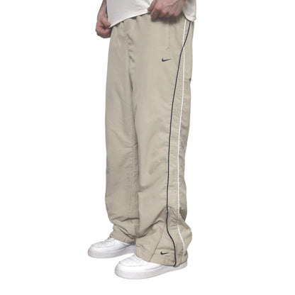 SUPER RARE 2000s Nike Trackpants Cream *PREMIUM* - (L)