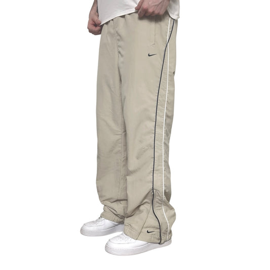 SUPER RARE 2000s Nike Trackpants Cream *PREMIUM* - (L)