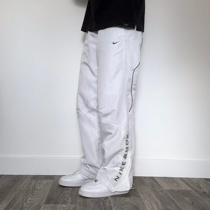 SUPER RARE 2000s Baggy Nike Shox Trackpants White - (L)