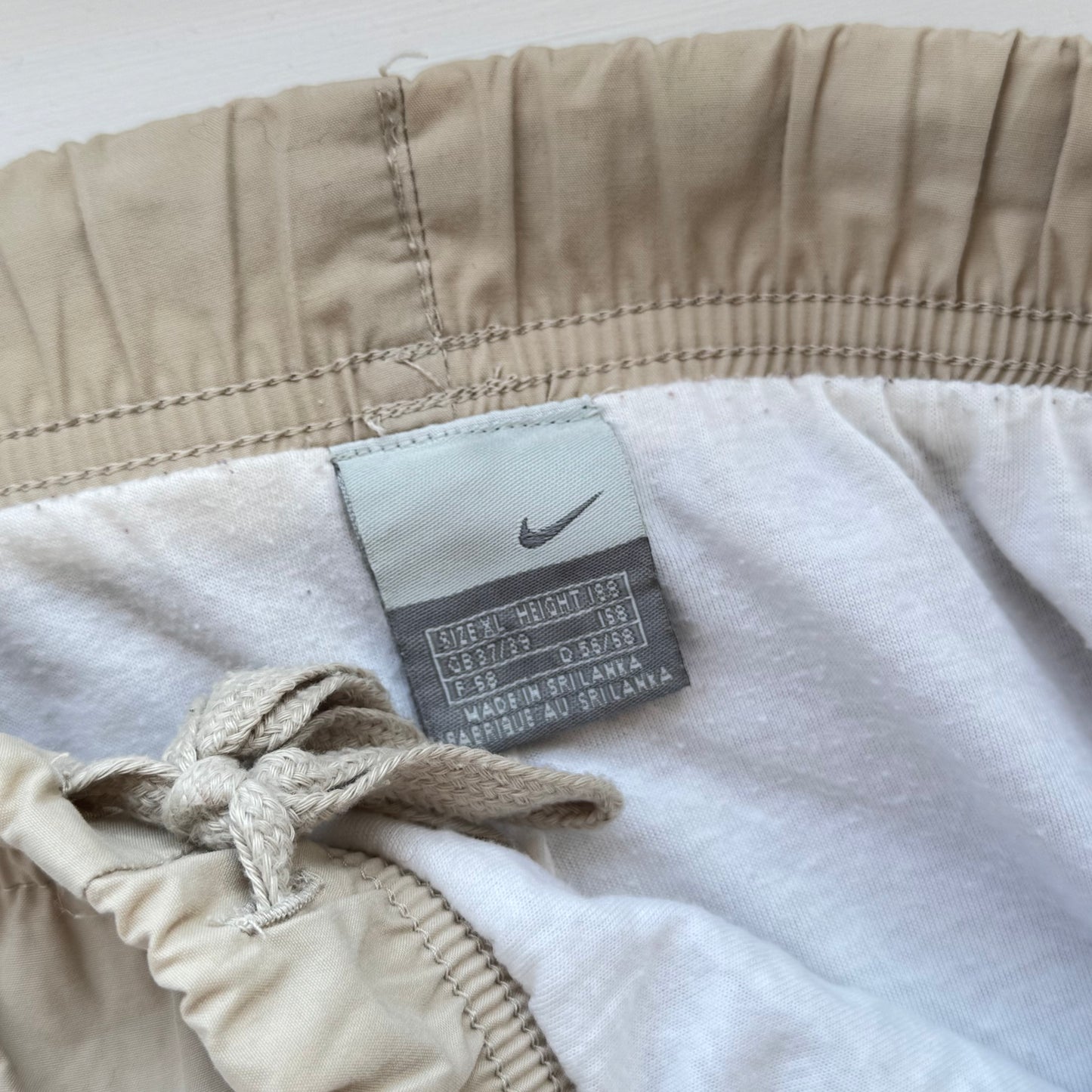SUPER RARE 2000s Nike Trackpants Cream - (L)
