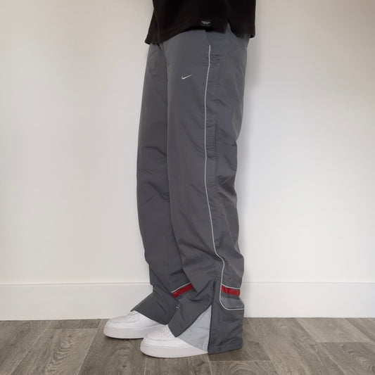 RARE 2000s Nike Trackpants Grey - (L)