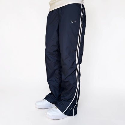 SUPER RARE 2000s Baggy Nike Trackpants Navy - (S)