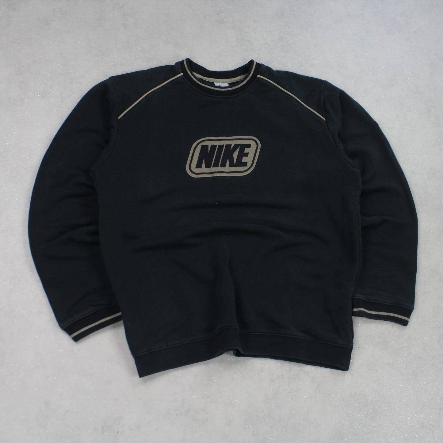 RARE Vintage 00s Nike Swoosh Sweatshirt Black - (L)