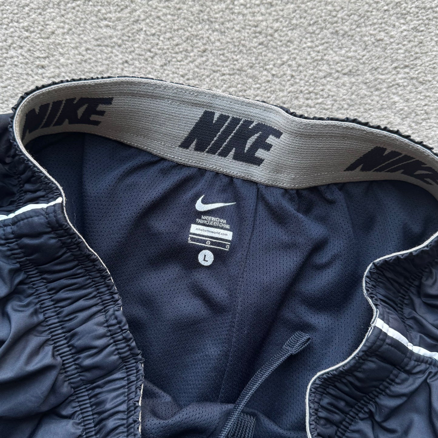 RARE 2000s Nike Trackpants Navy - (L)