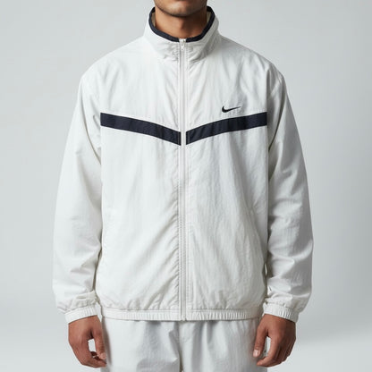 RARE 1990s Nike Track Jacket White - (L)