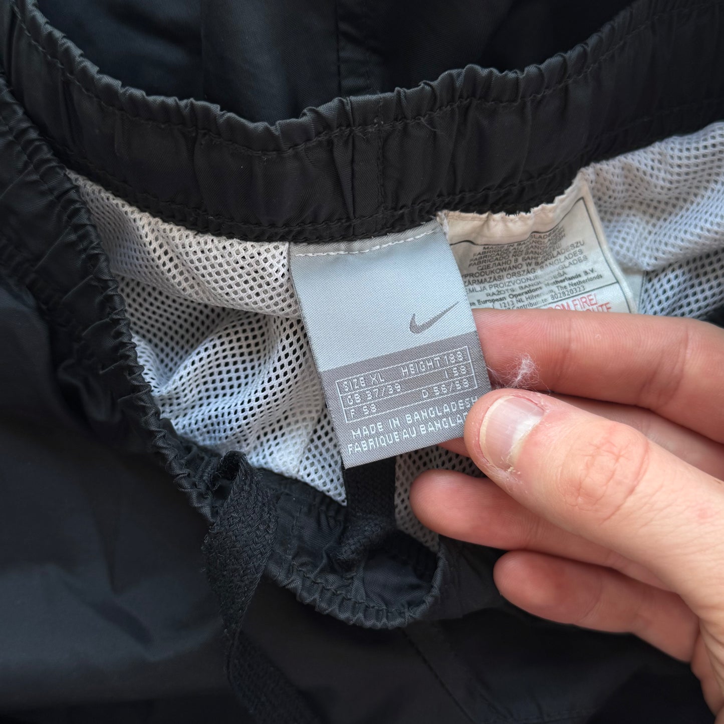 SUPER RARE 2000s Nike Trackpants Black - (XL)