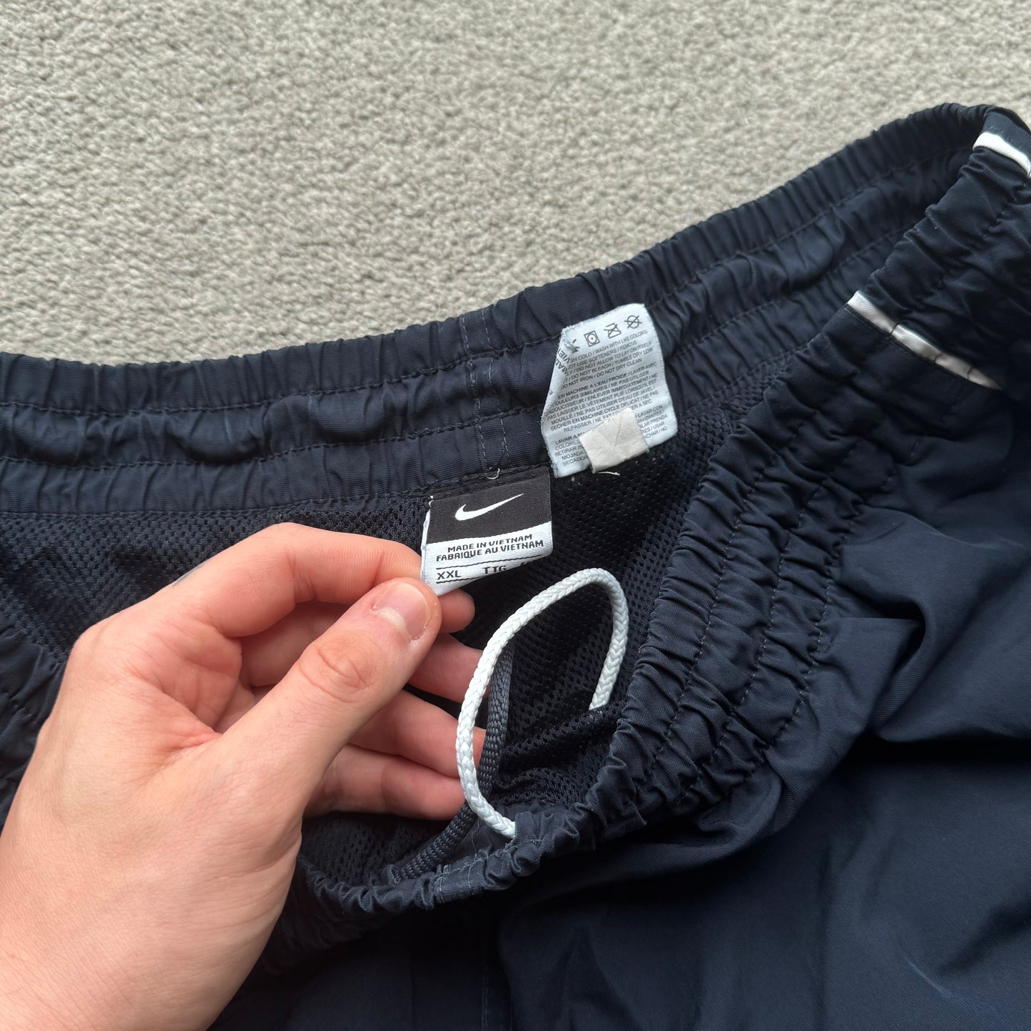 RARE 2000s Baggy Nike Trackpants Navy - (XL)