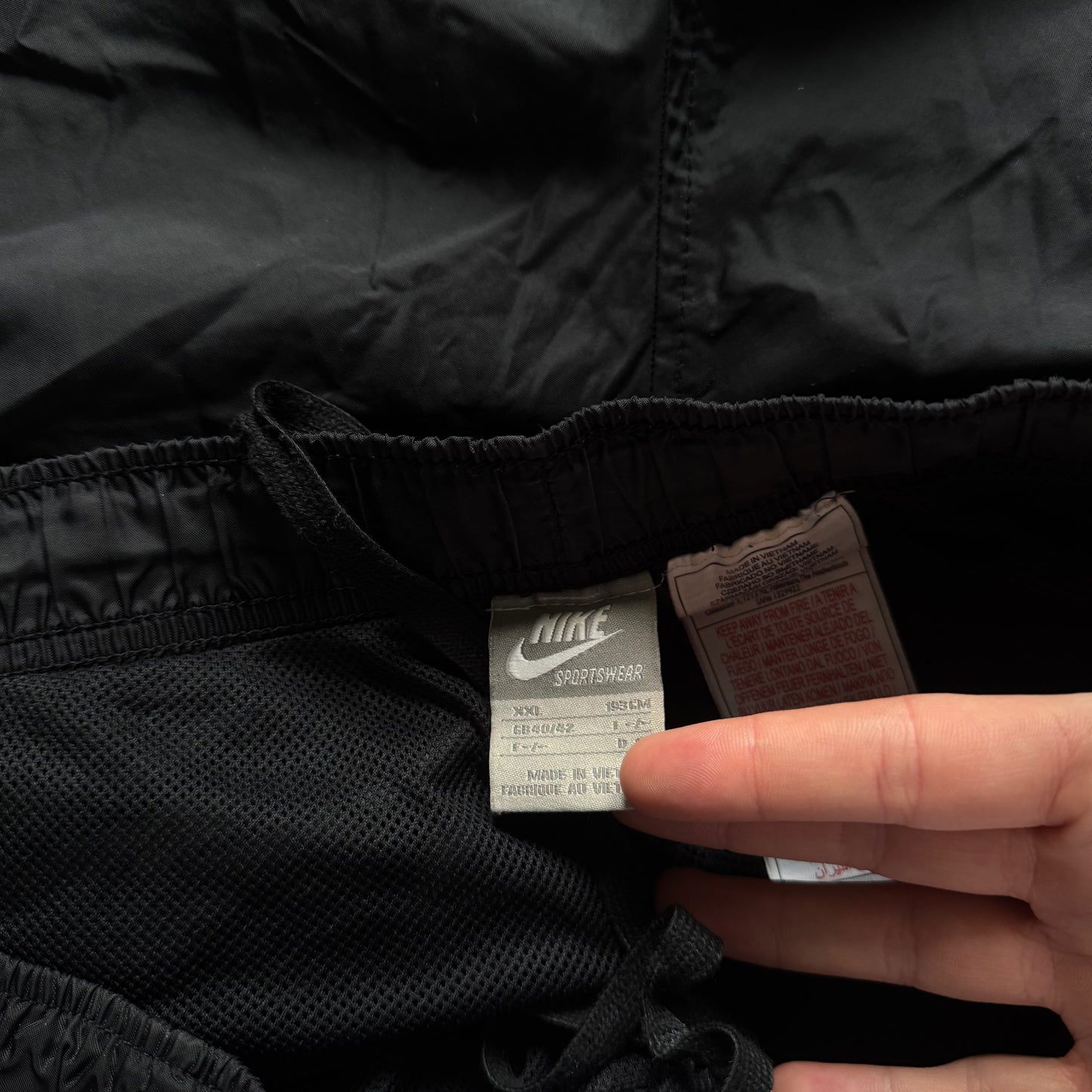 RARE 2000s Baggy Nike Trackpants Black - (L)