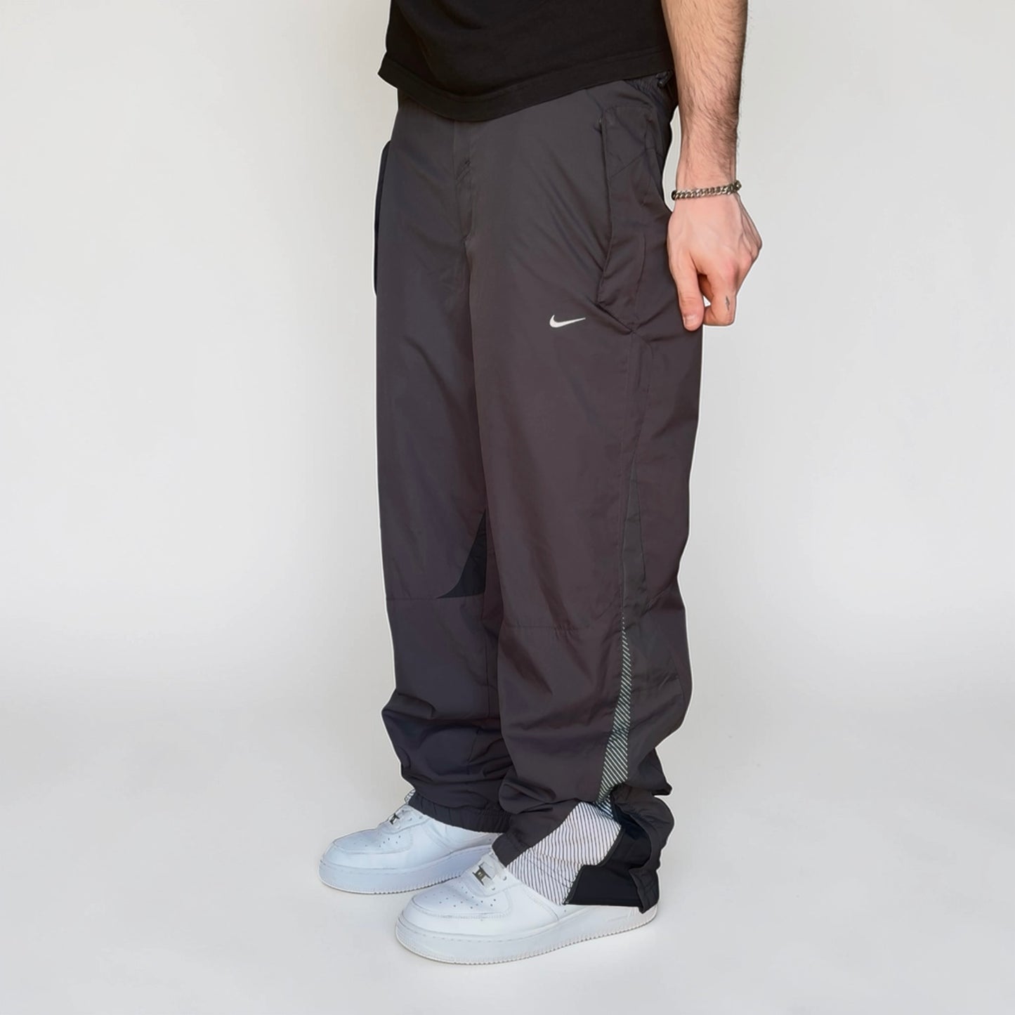 SUPER RARE 2000s Nike Shox Trackpants Grey - (S)
