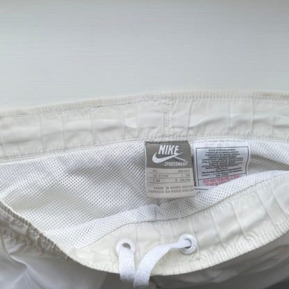 SUPER RARE 2000s Nike Trackpants White - (XL) | PREMIUM