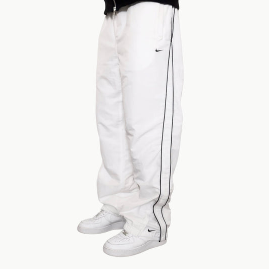 SUPER RARE 2000s Nike Trackpants White - (M)
