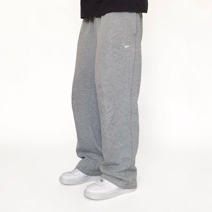 RARE 2000s Wide Leg Nike Joggers Grey - (M)