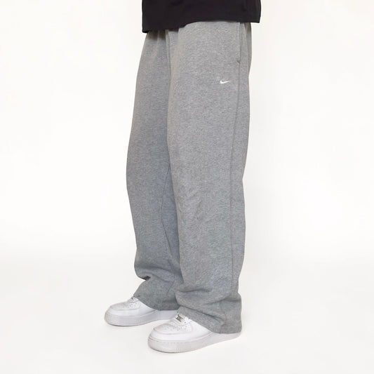 RARE 2000s Wide Leg Nike Joggers Grey - (M)
