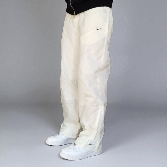 SUPER RARE 2000s Nike Trackpants White - (L)