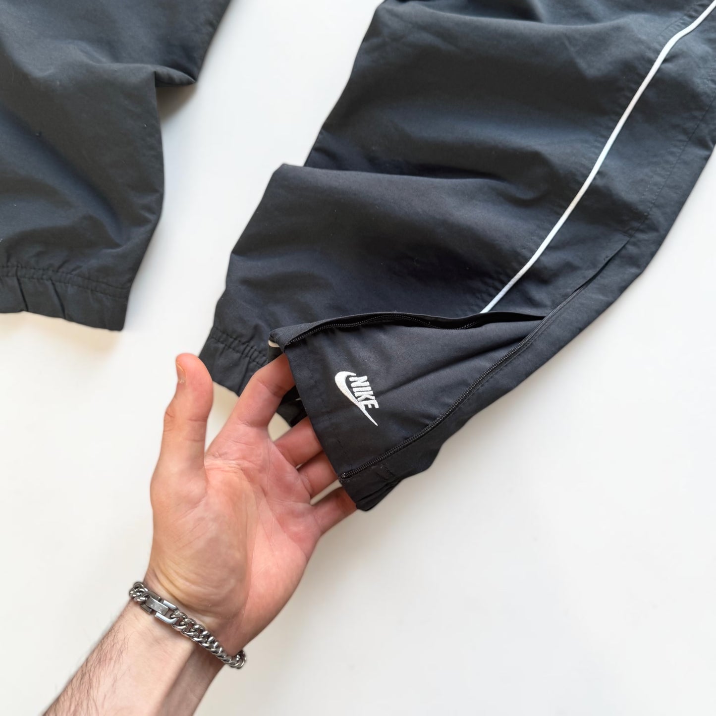 SUPER RARE 2000s Nike Trackpants Grey - (L)