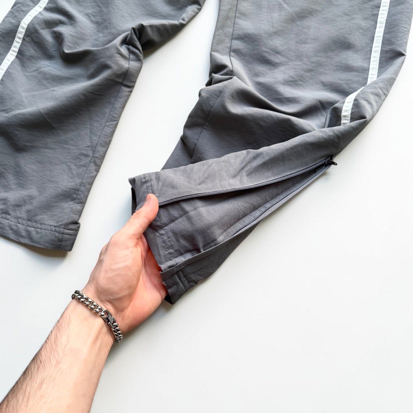 RARE 2000s Nike Trackpants Grey - (S)