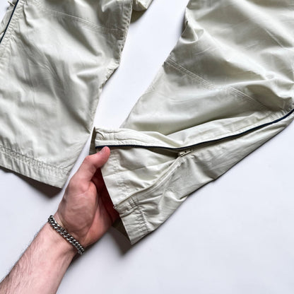 RARE 2000s Nike Trackpants Cream - (S)