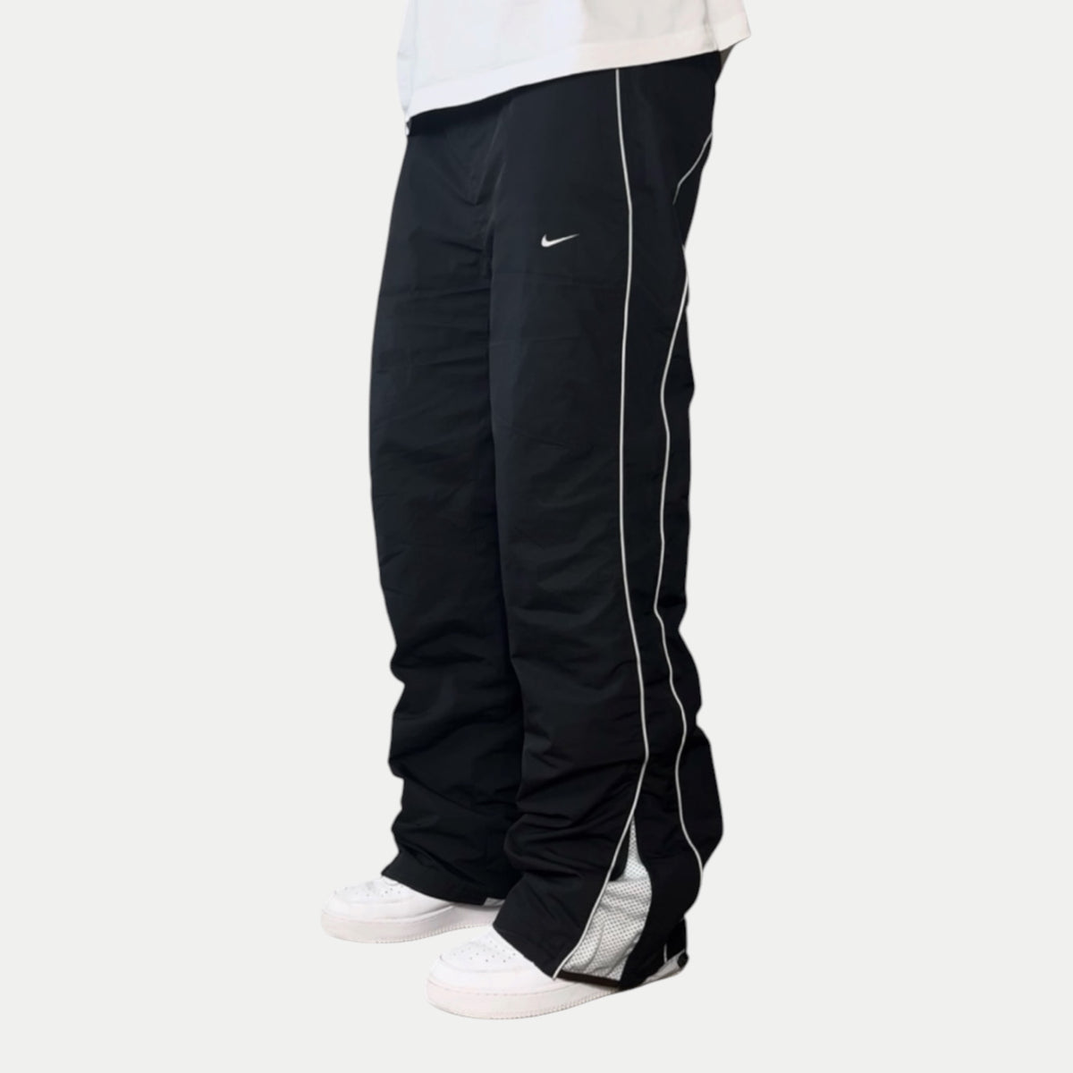 RARE 2000s Baggy Nike Trackpants Black - (L)