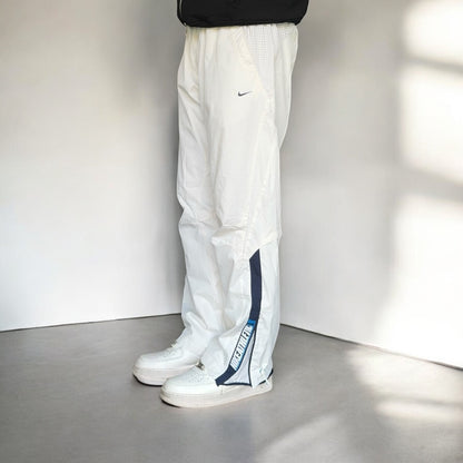 SUPER RARE 2000s Nike Athletic Trackpants White - (L)