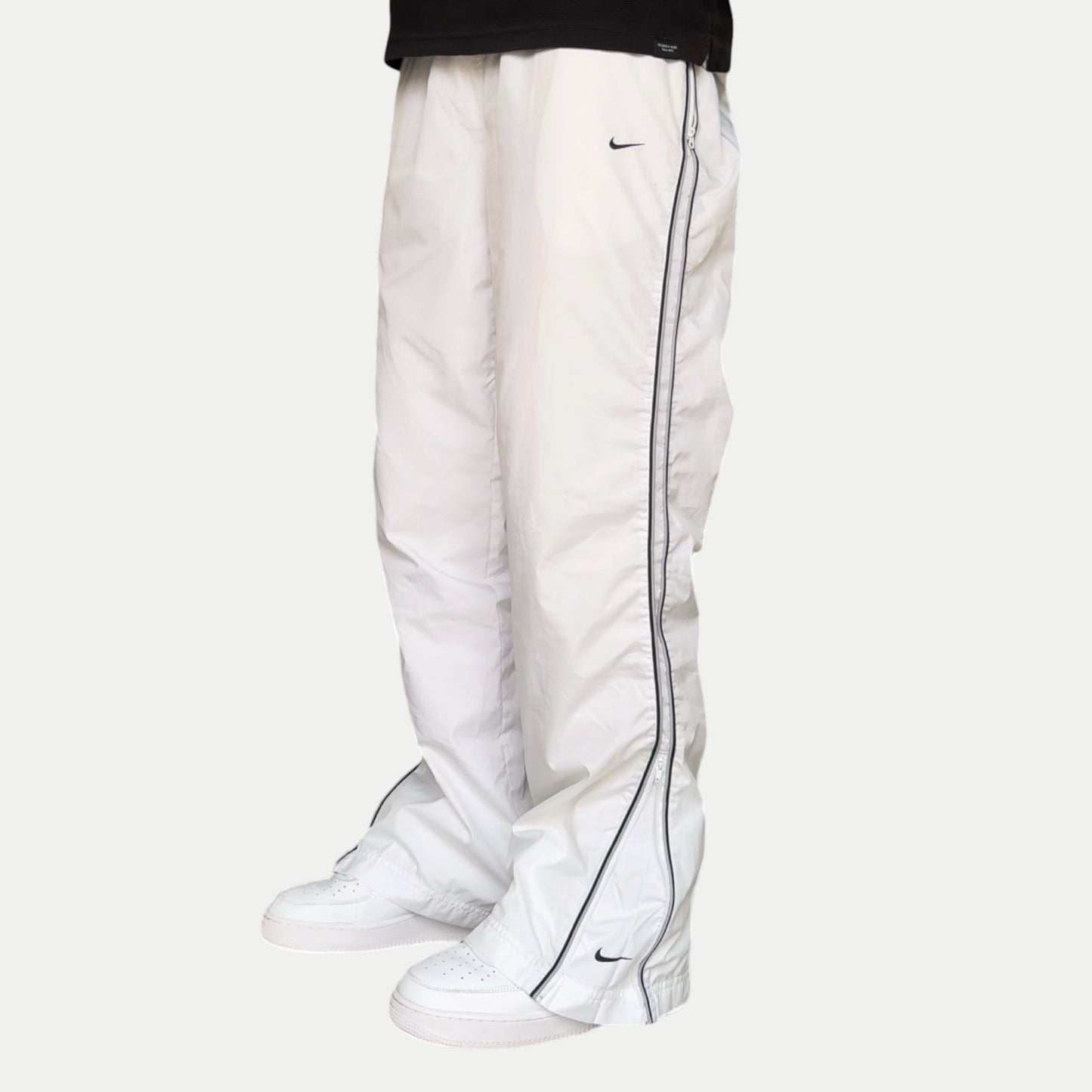 SUPER RARE 2000s Nike Trackpants White - (L)
