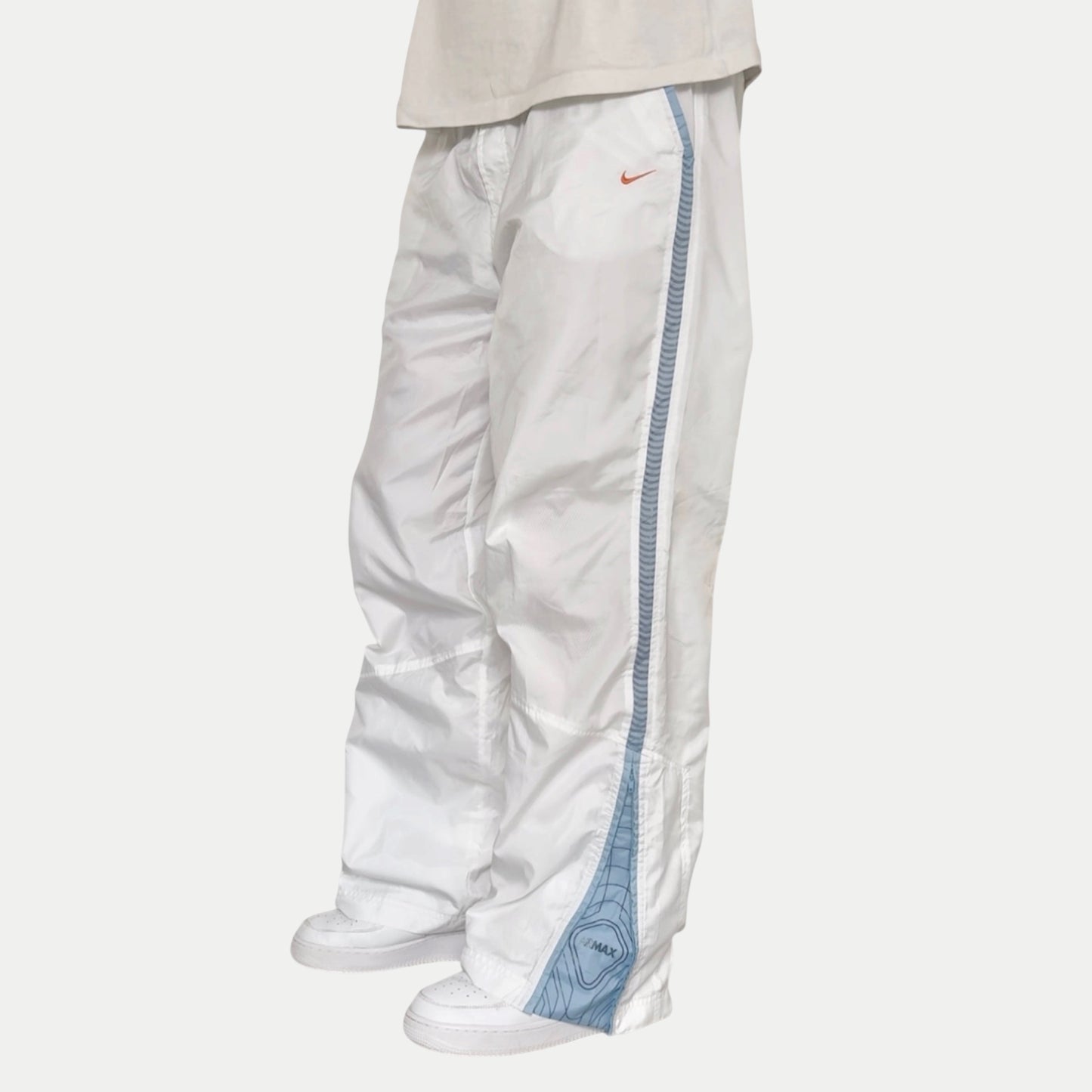 ULTRA RARE 2000s Nike Air Max Trackpants White *PREMIUM* - (L)