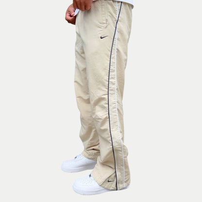 SUPER RARE 2000s Nike Trackpants Cream *PREMIUM* - (S)