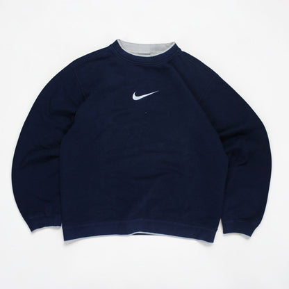 RARE 2000s Heavyweight Nike Sweatshirt Navy - (XL)