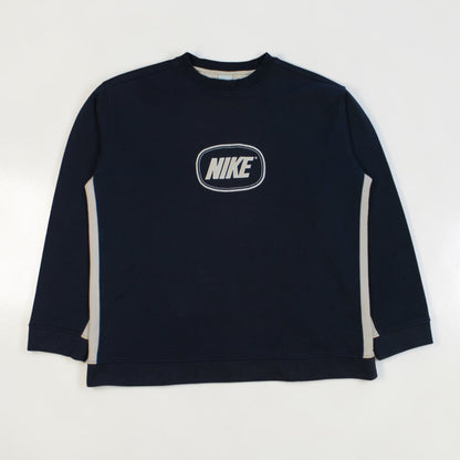 RARE 2000s Nike Swoosh Sweatshirt Navy - (L)