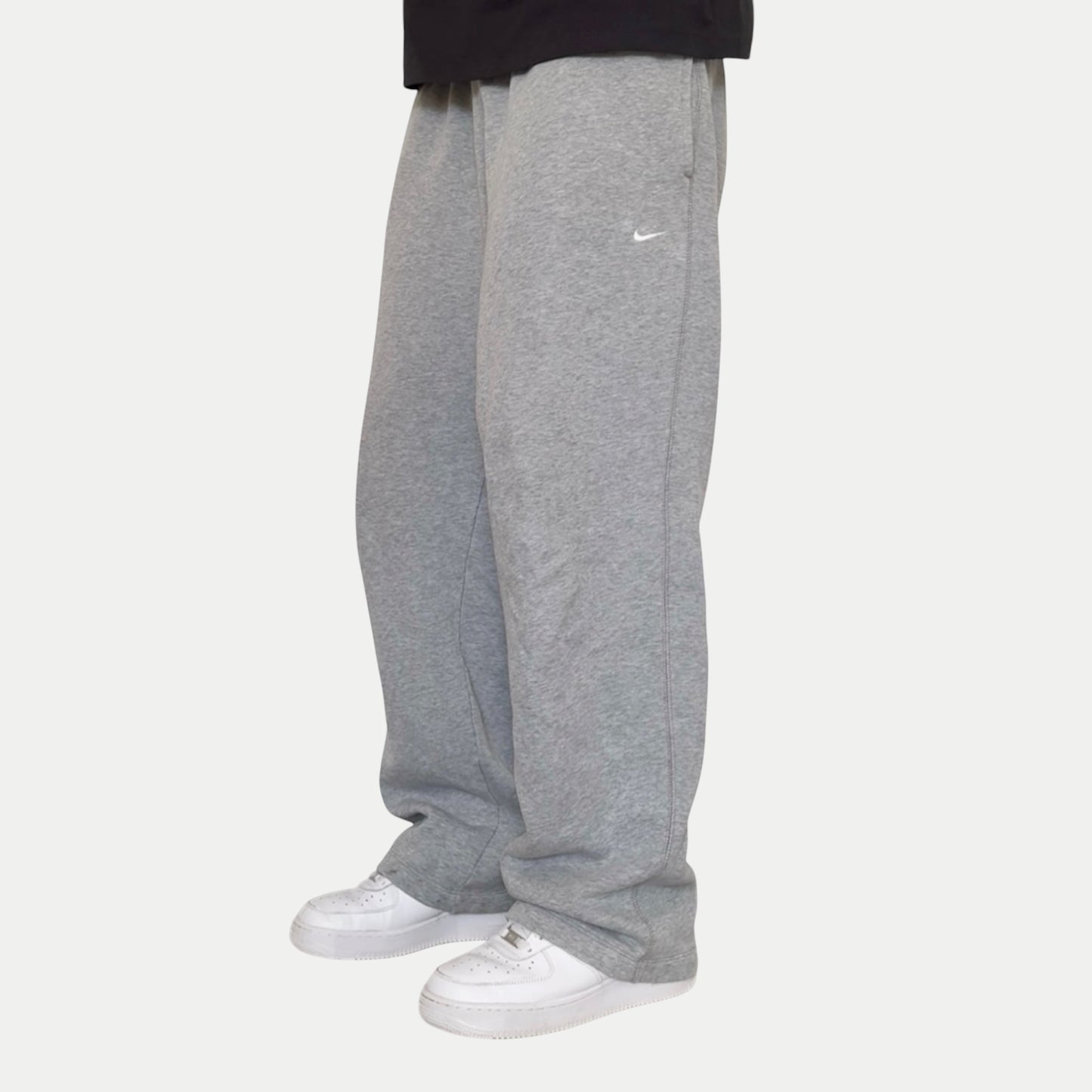RARE 2000s Wide Leg Nike Joggers Grey - (M)