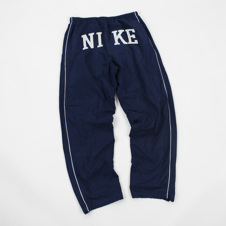 RARE 2000s Nike Spell Out Trackpants Navy - (L)