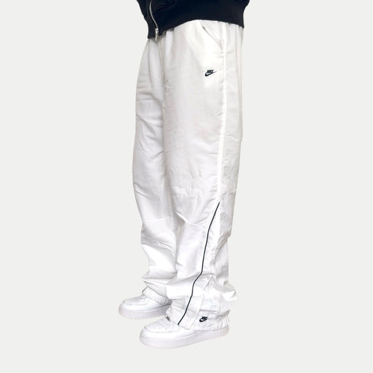 SUPER RARE 2000s Nike Trackpants White *PREMIUM* - (XL)