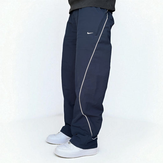 RARE 2000s Nike Trackpants Navy - (L)