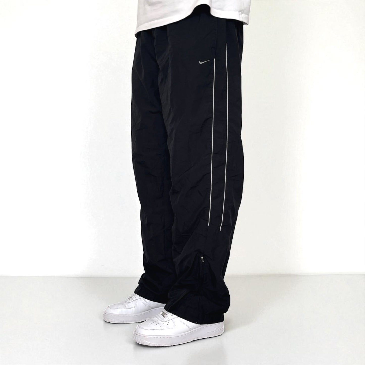 RARE 2000s Nike Trackpants Black - (L)