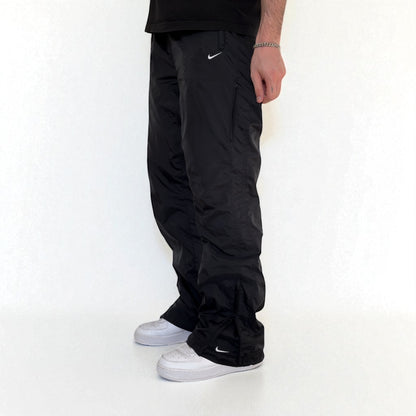 SUPER RARE 2000s Nike Trackpants Black - (L)